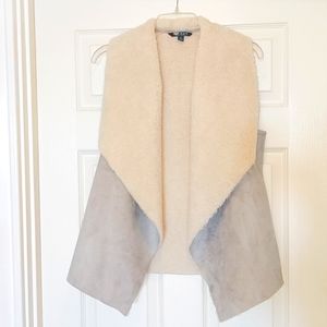 Ralph Lauren Gray faux suede and shearling vest Sz M